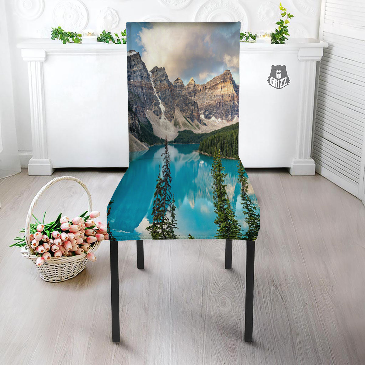 Rocky Mountain Print Dining Chair Slipcover-grizzshop