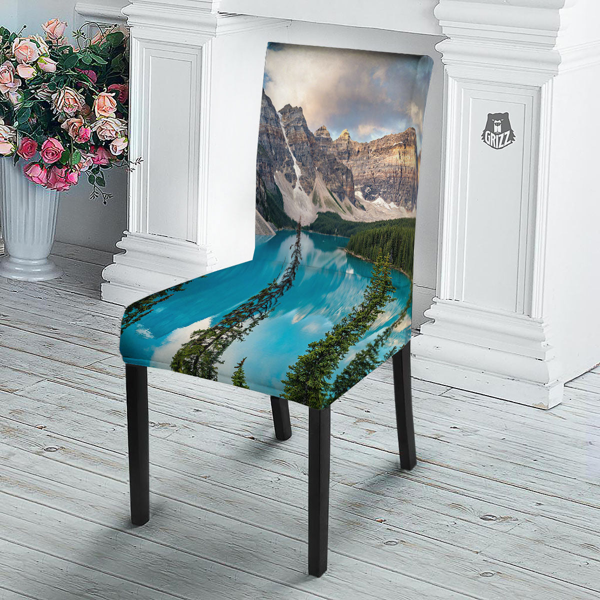 Rocky Mountain Print Dining Chair Slipcover-grizzshop