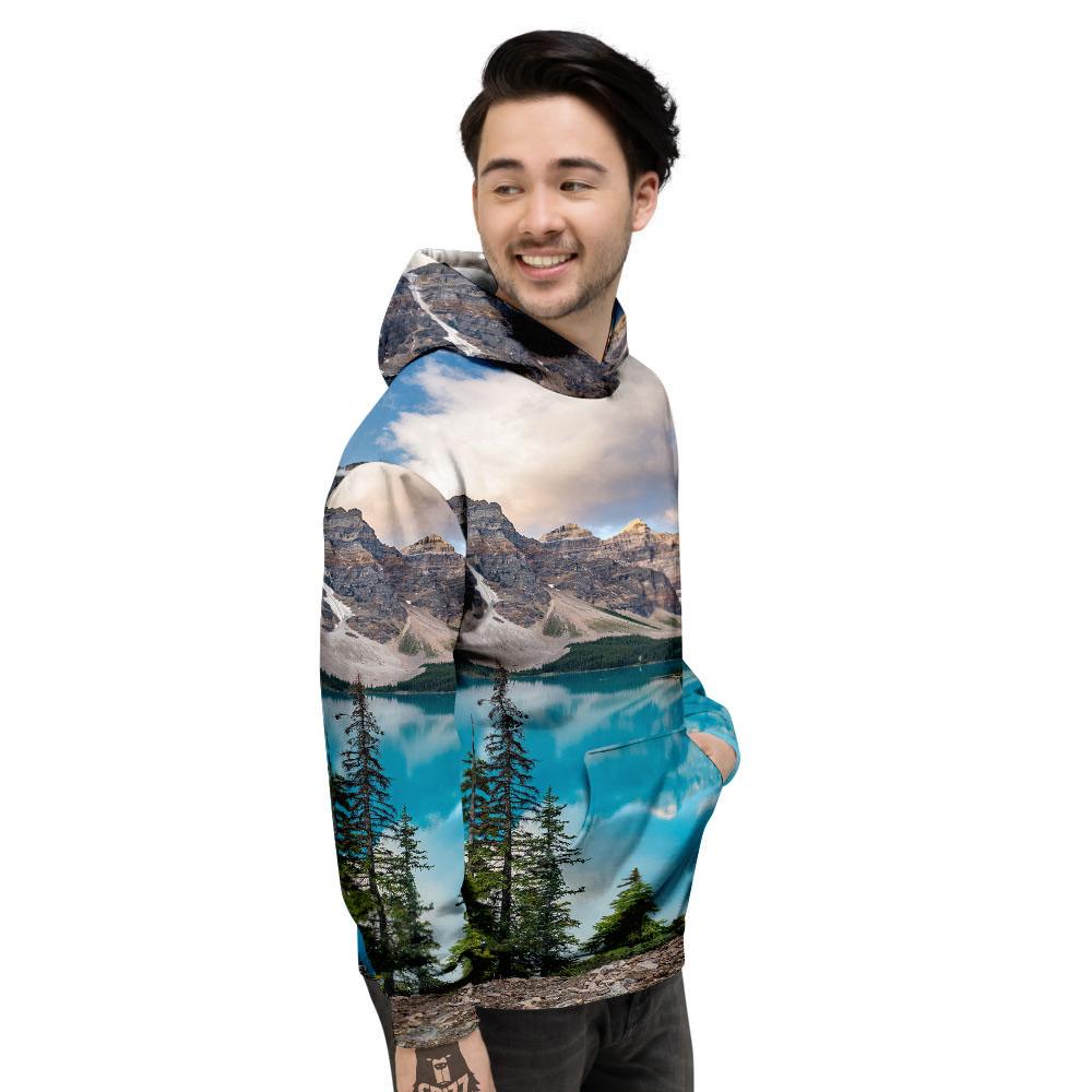 Rocky Mountain Print Men's Hoodie-grizzshop
