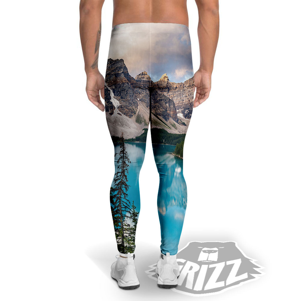 Rocky Mountain Print Men's Leggings-grizzshop