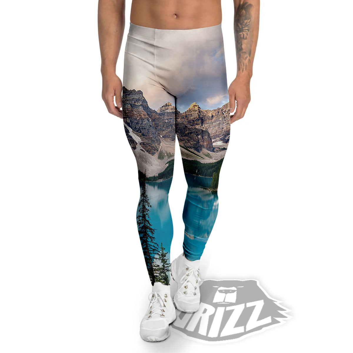 Rocky Mountain Print Men's Leggings-grizzshop