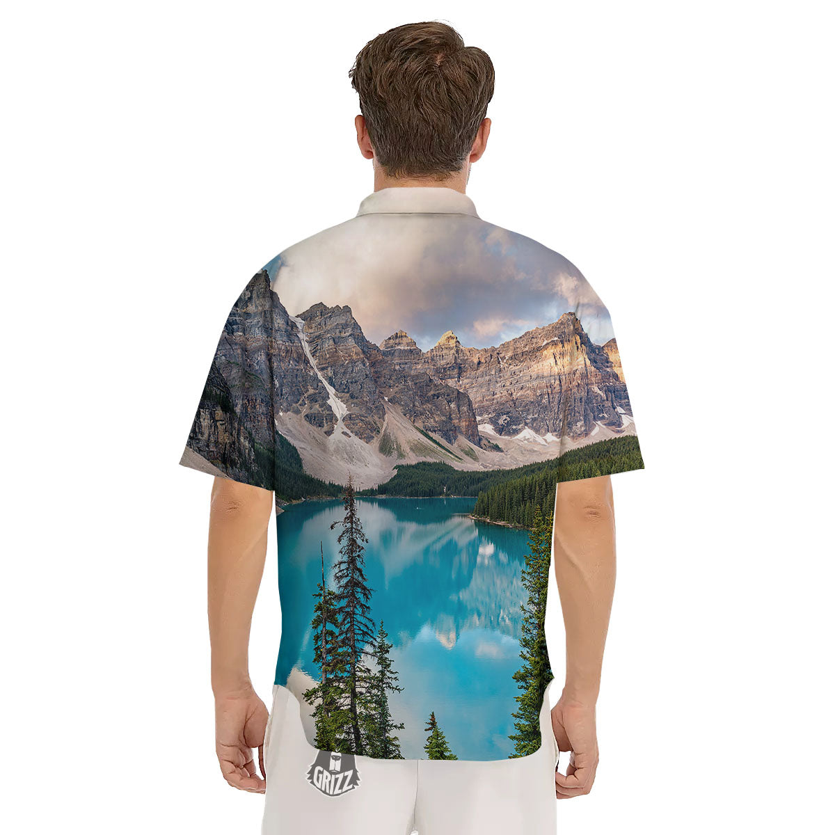 Rocky Mountain Print Men's Short Sleeve Shirts-grizzshop