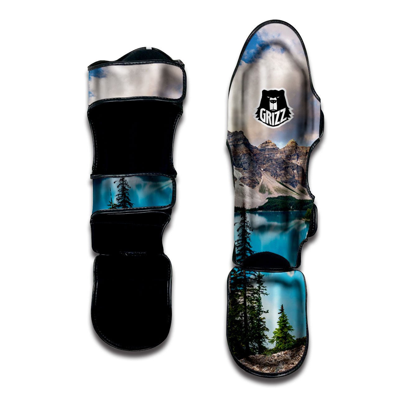 Rocky Mountain Print Muay Thai Shin Guards-grizzshop