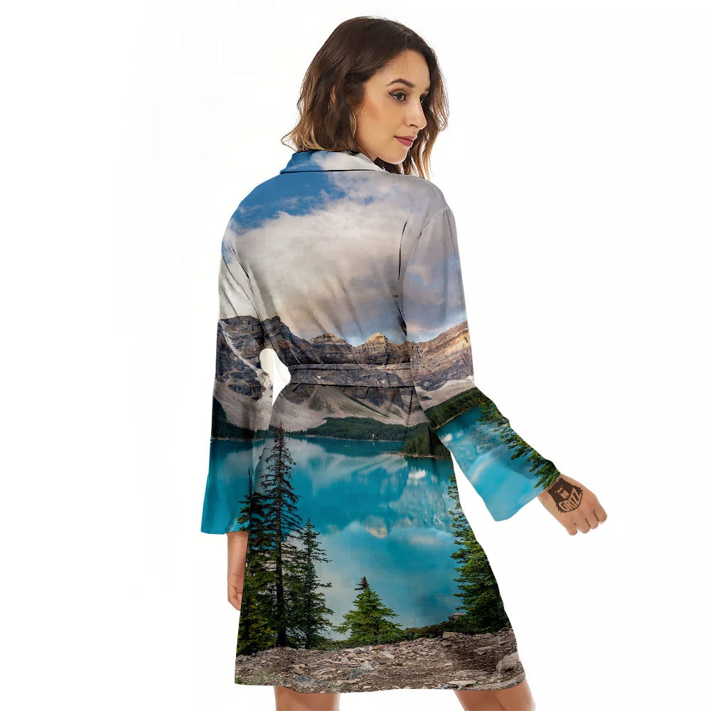 Rocky Mountain Print Women's Robe-grizzshop