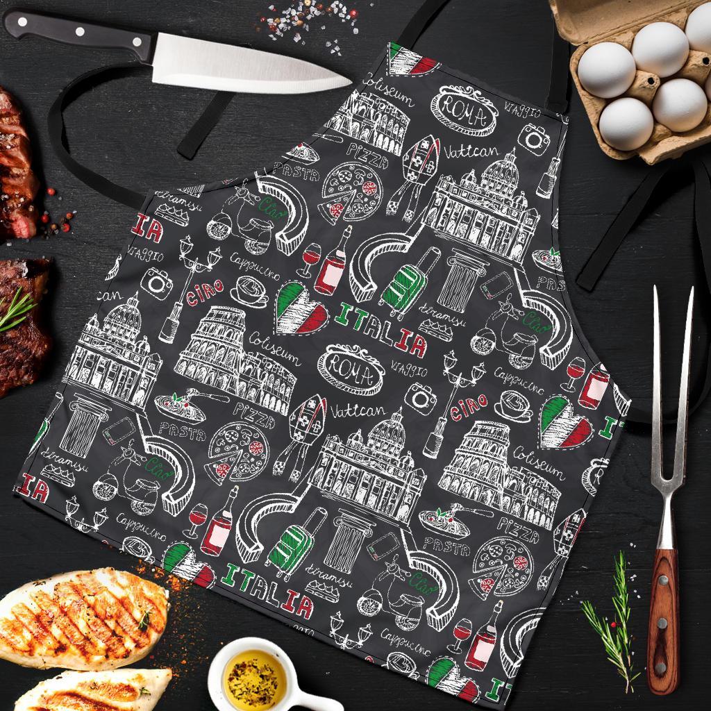 Rome Italy Pattern Print Men's Apron-grizzshop