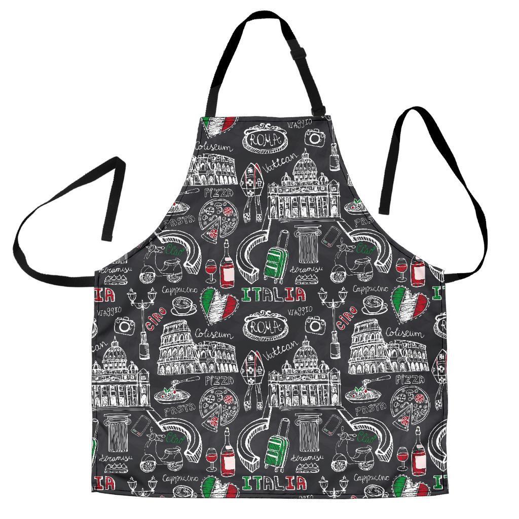 Rome Italy Pattern Print Men's Apron-grizzshop