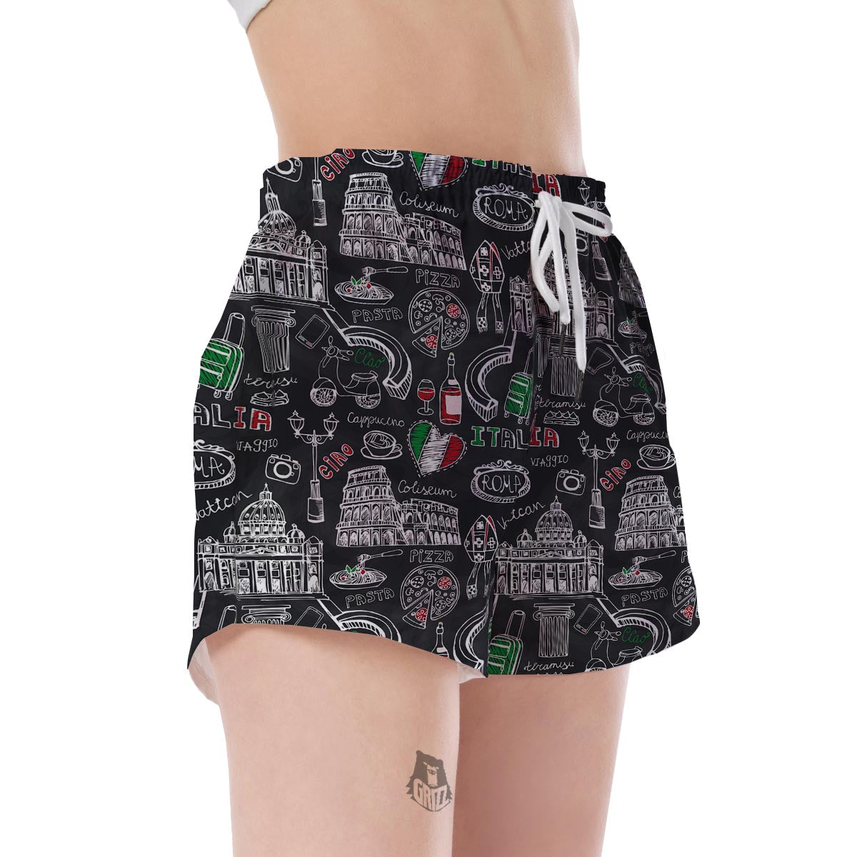 Rome Italy Pattern Print Women's Shorts-grizzshop