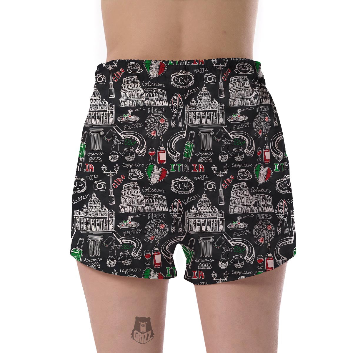 Rome Italy Pattern Print Women's Shorts-grizzshop