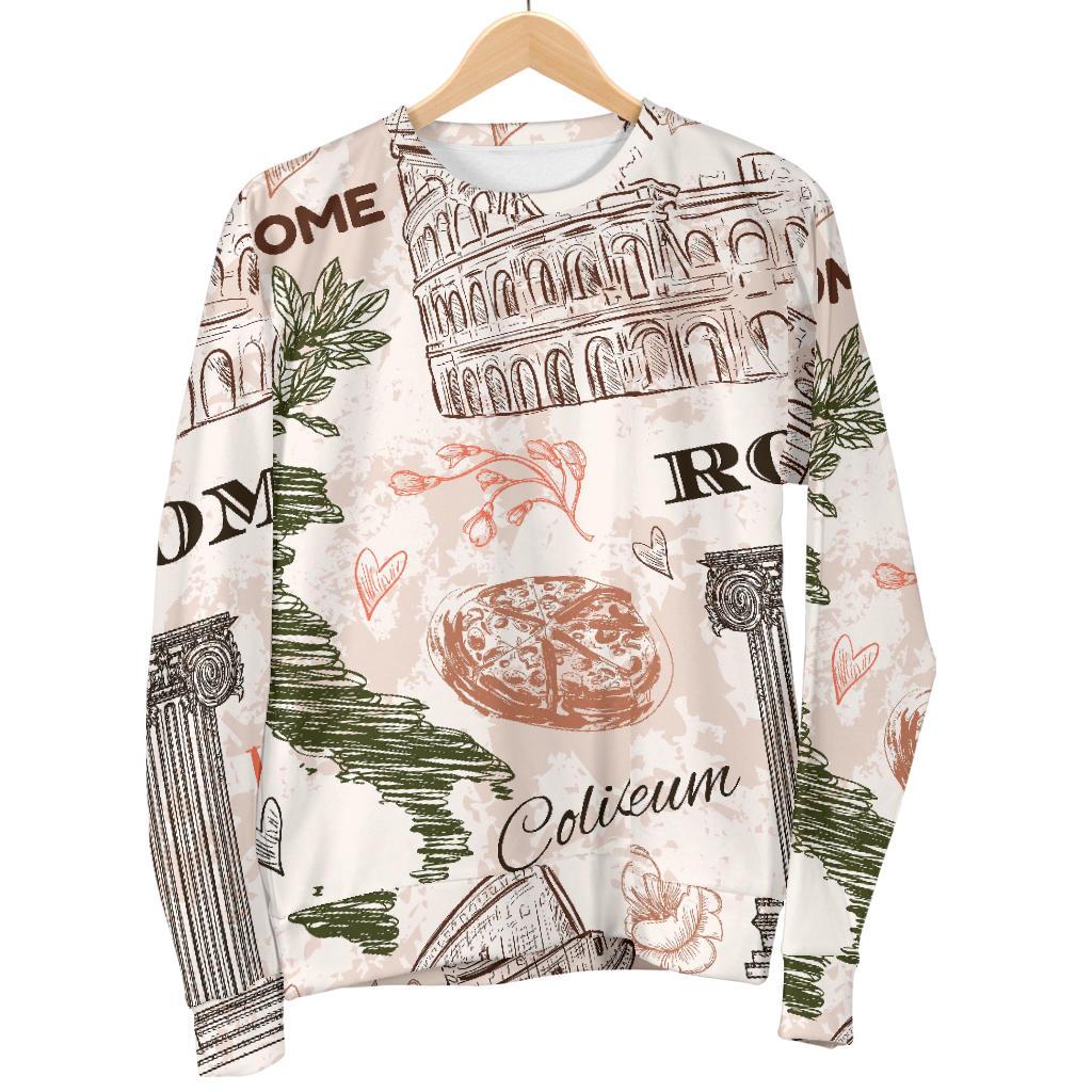 Rome Print Pattern Women's Sweatshirt-grizzshop