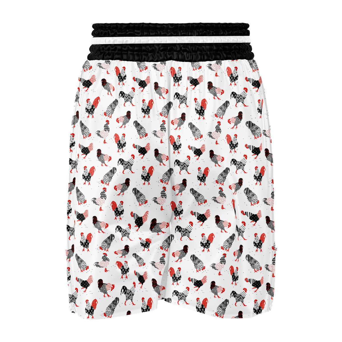 Rooster Chinese Print Pattern Boxing Shorts-grizzshop