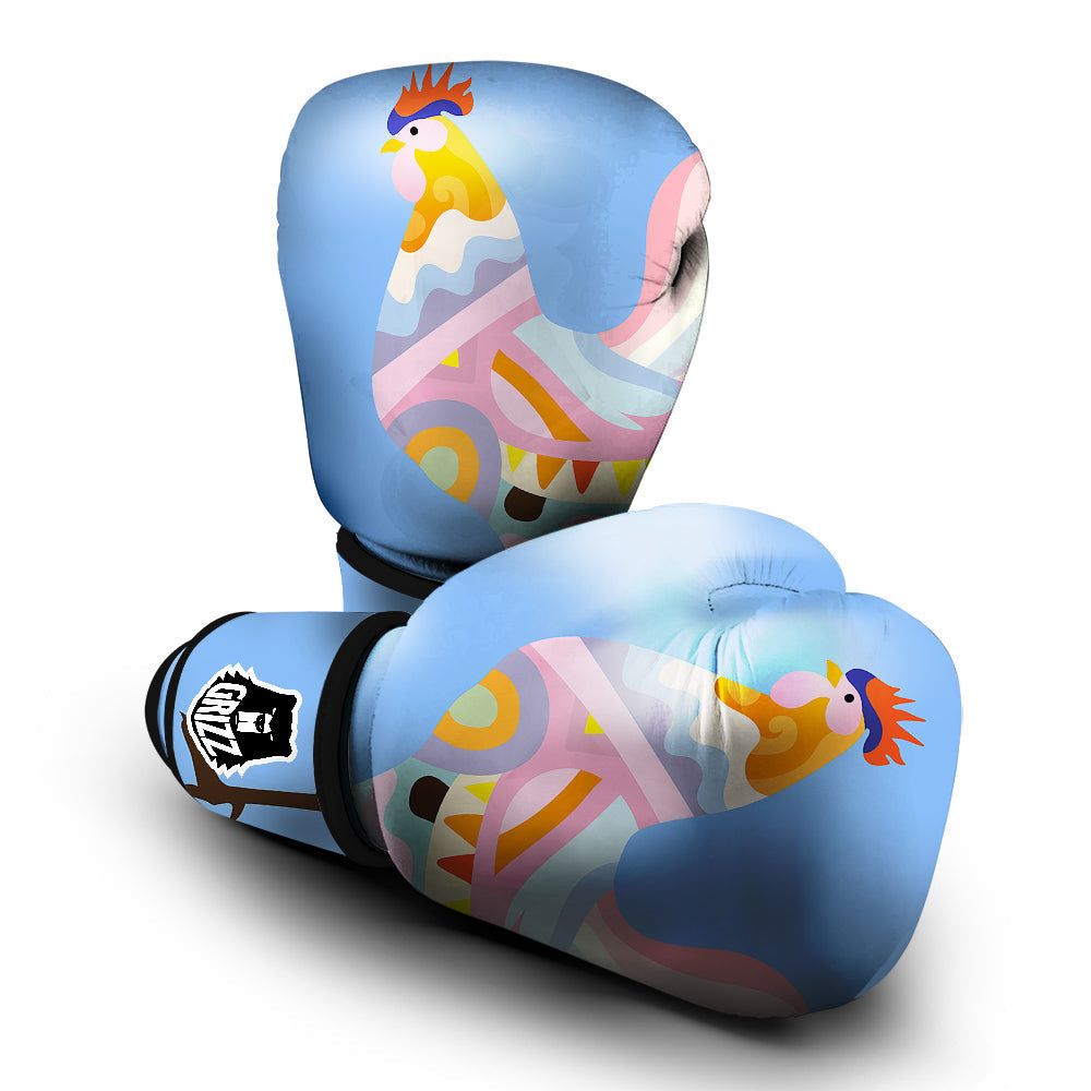 Rooster Colorful Print Boxing Gloves-grizzshop