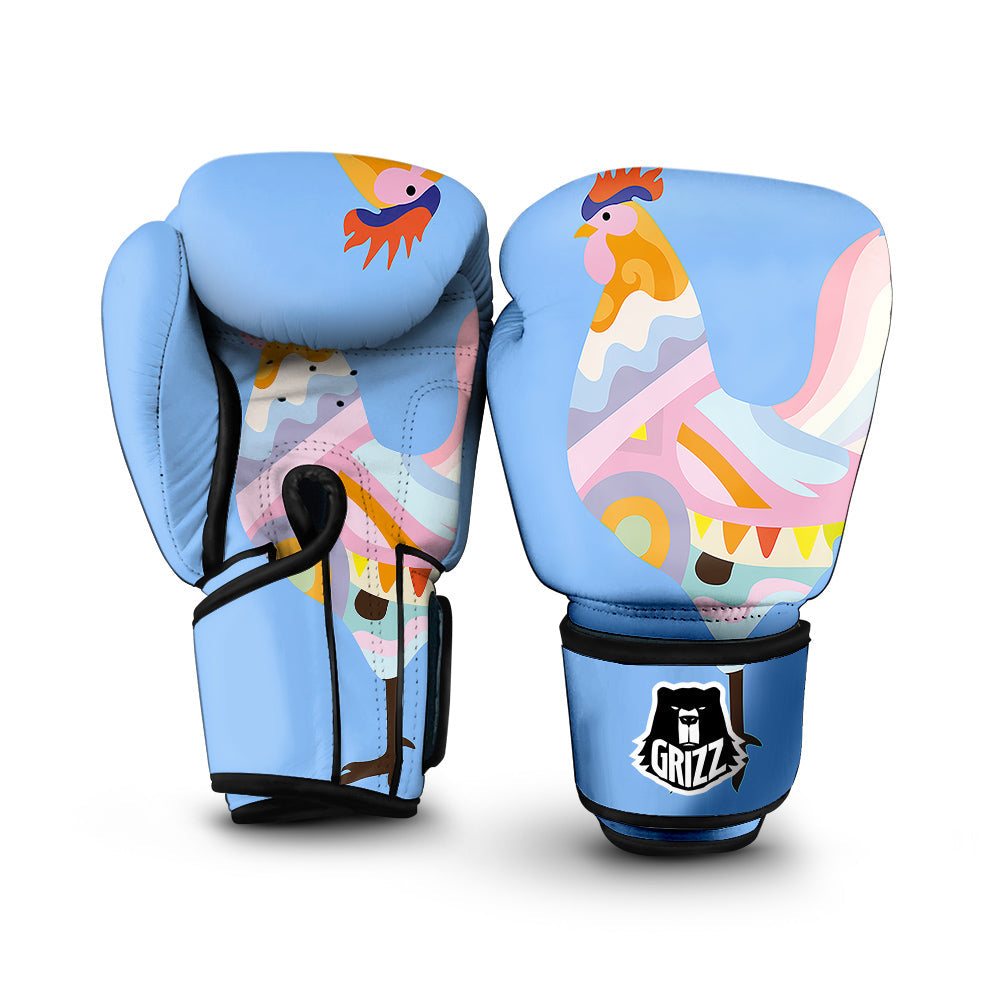 Rooster Colorful Print Boxing Gloves-grizzshop