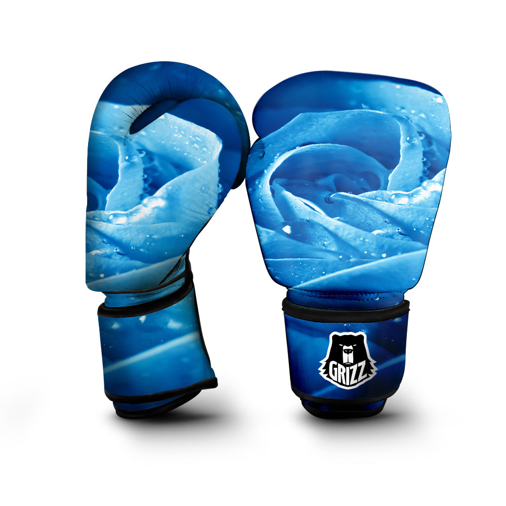 Rose Blue Print Boxing Gloves-grizzshop