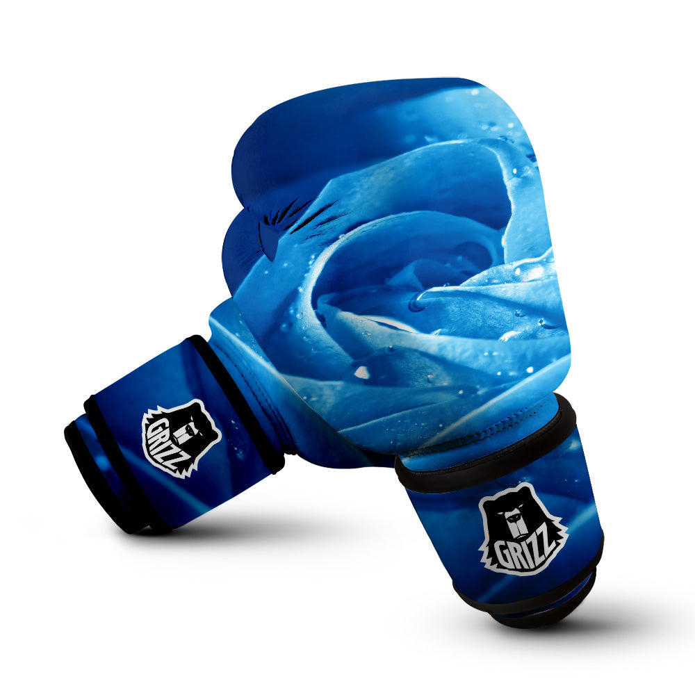 Rose Blue Print Boxing Gloves-grizzshop