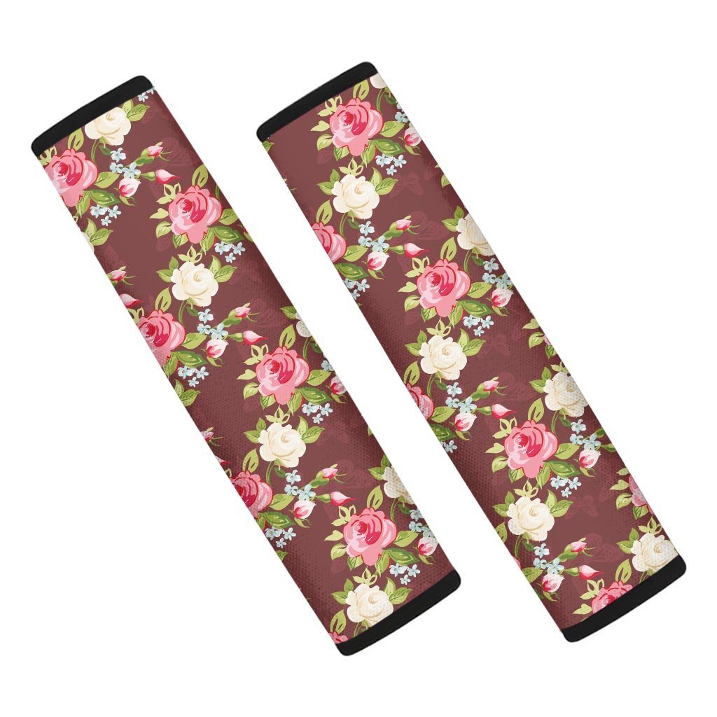 Rose Floral Print Seat Belt Cover-grizzshop