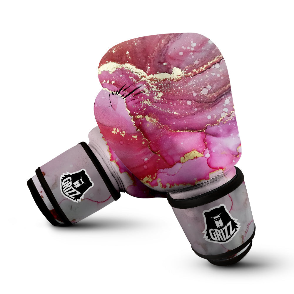 Rose Gold Marble Print Boxing Gloves-grizzshop
