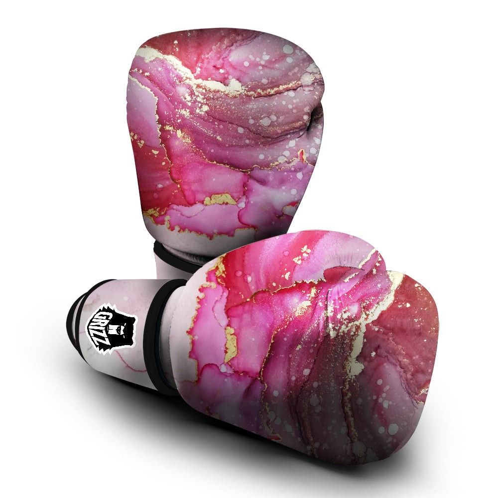 Rose Gold Marble Print Boxing Gloves-grizzshop