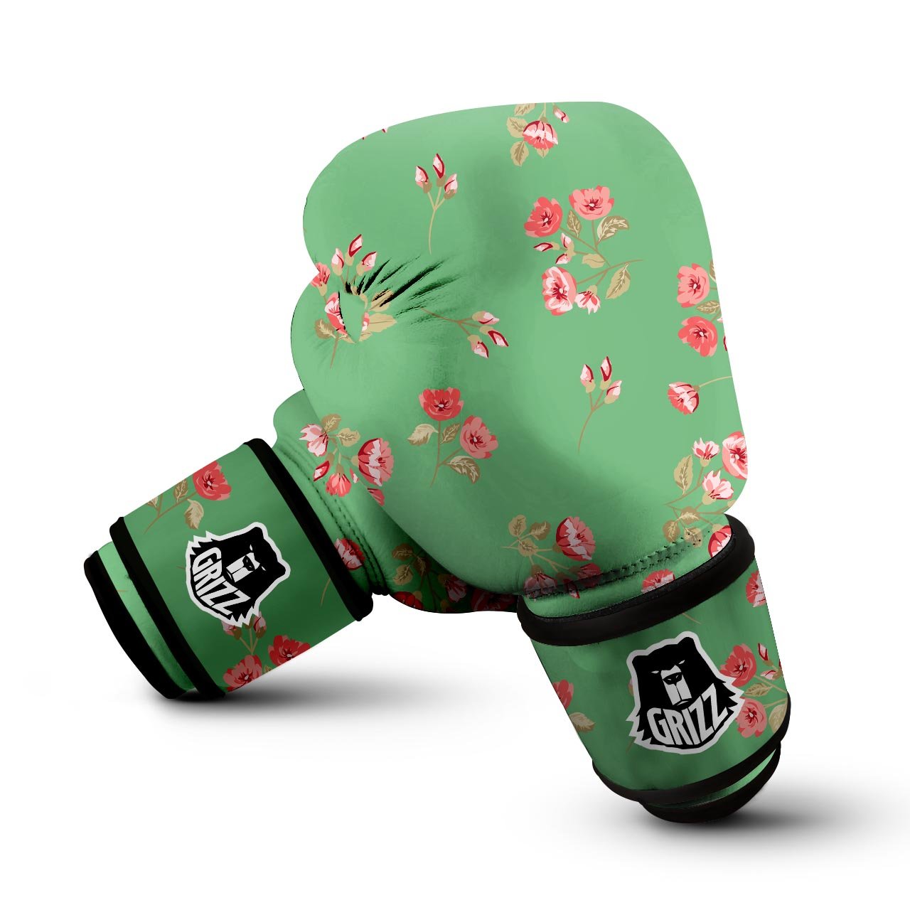 Rose Petals Print Pattern Boxing Gloves-grizzshop