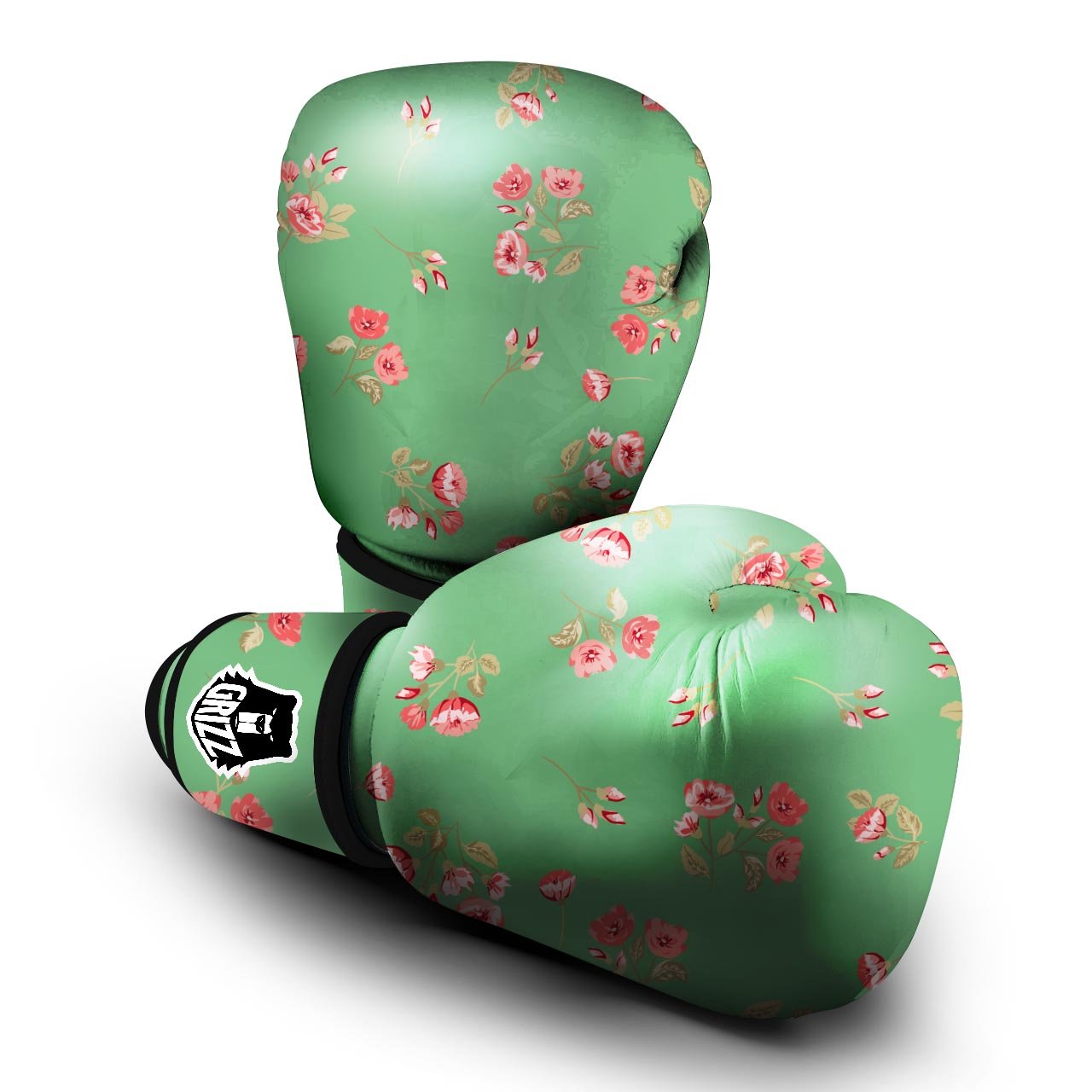 Rose Petals Print Pattern Boxing Gloves-grizzshop