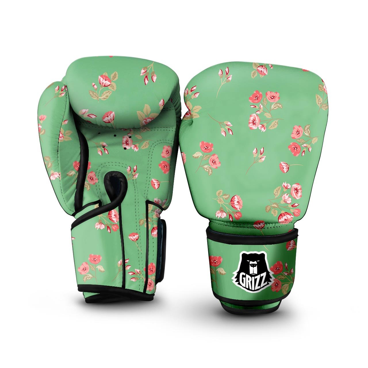 Rose Petals Print Pattern Boxing Gloves-grizzshop