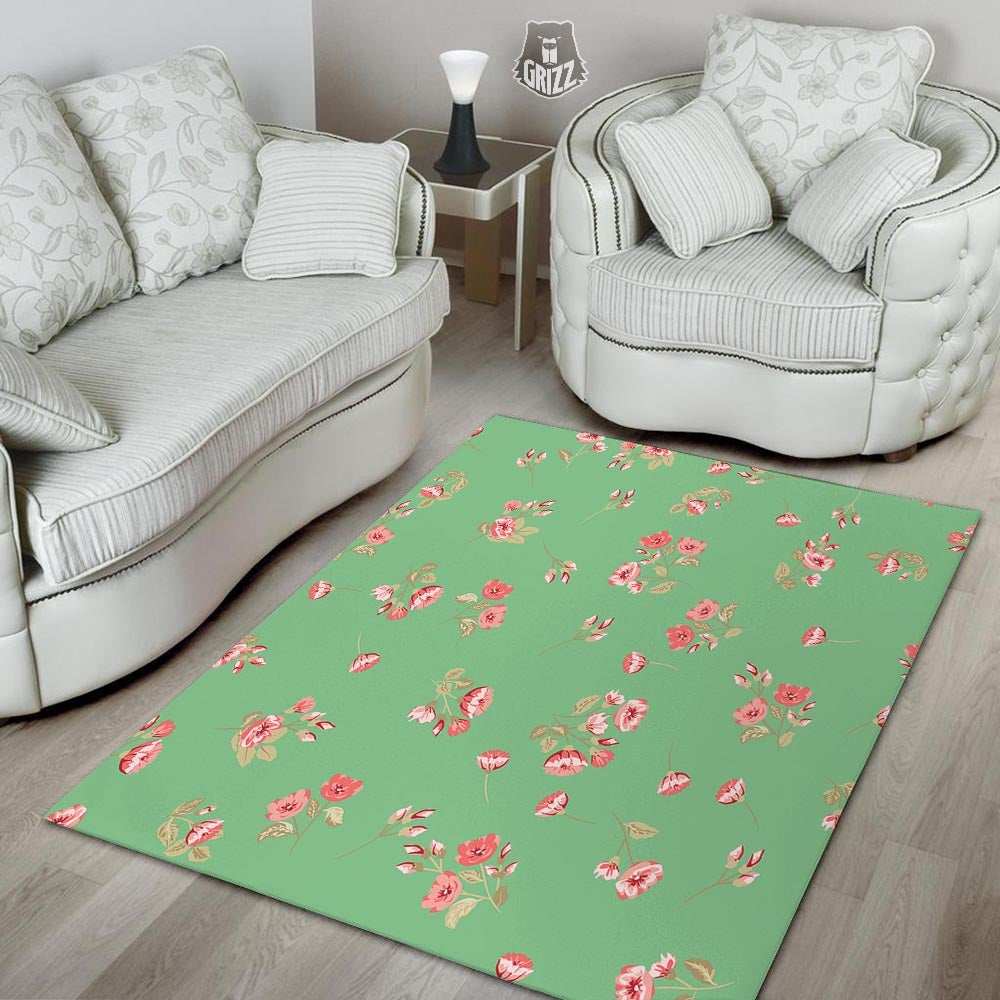 Rose Petals Print Pattern Floor Mat-grizzshop