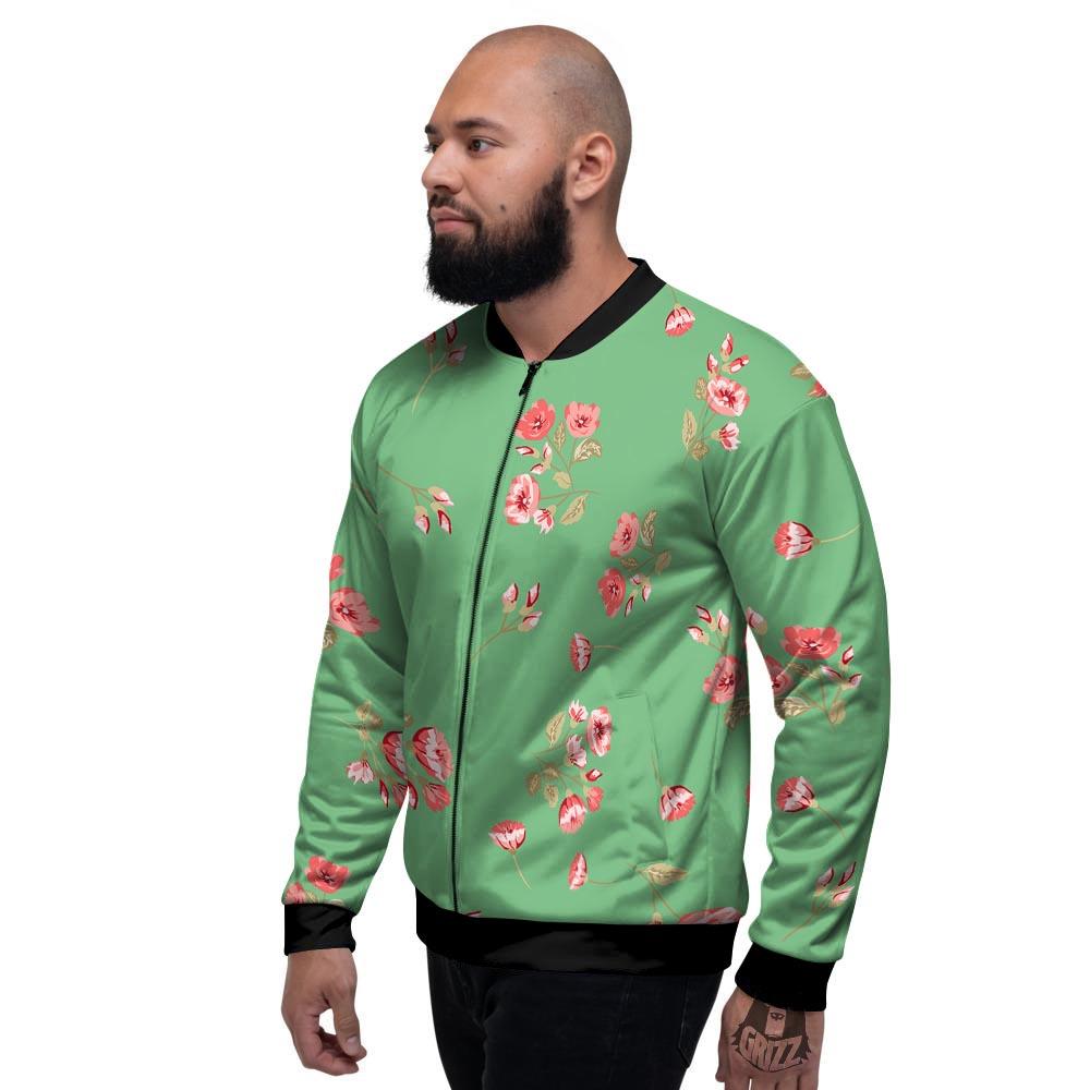 Rose Petals Print Pattern Men's Bomber Jacket-grizzshop