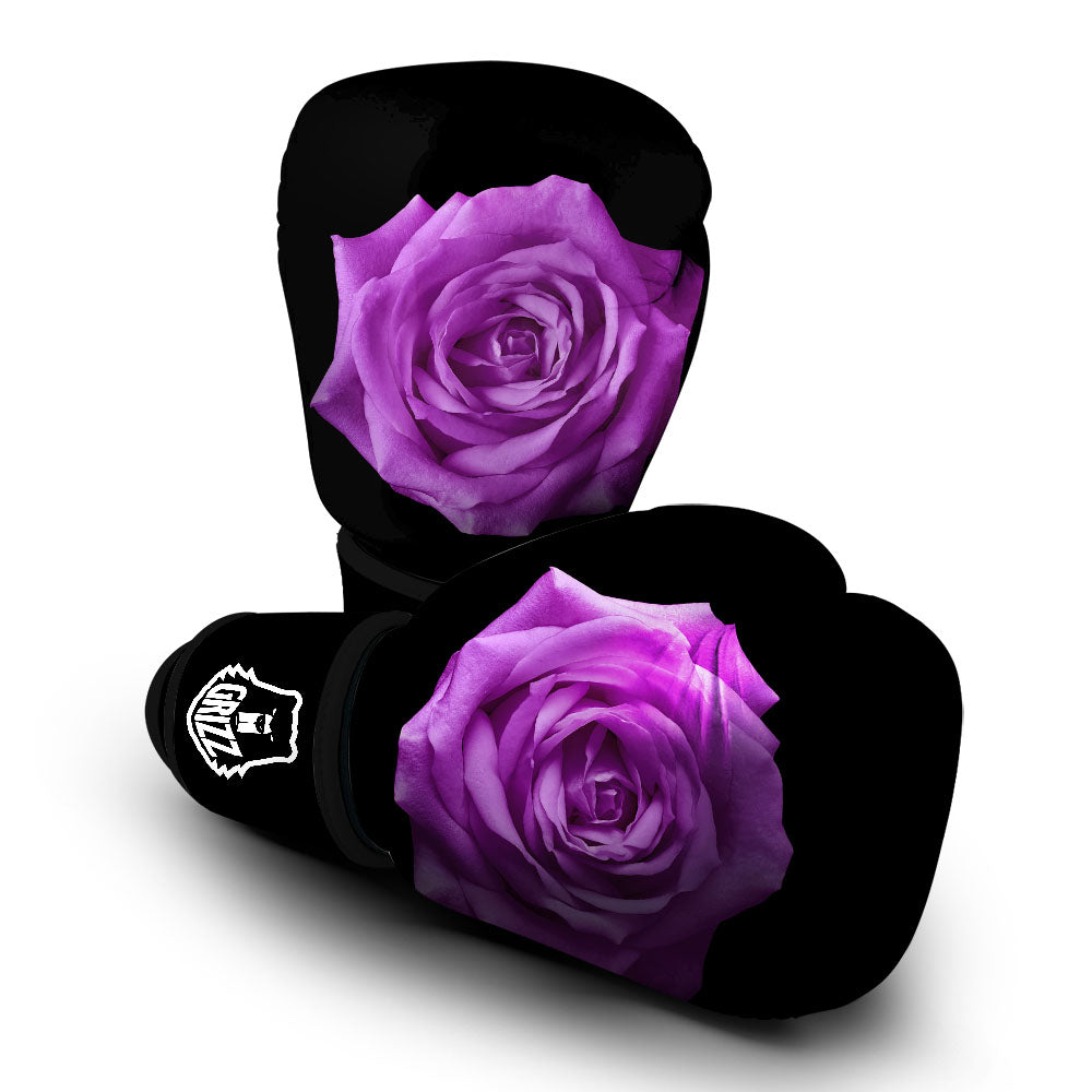Rose Purple Dark Print Boxing Gloves-grizzshop