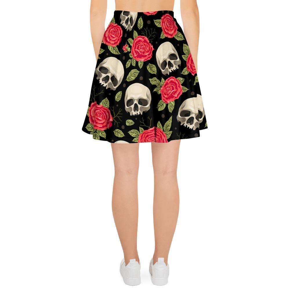 Rose Skull Women's Skirt-grizzshop