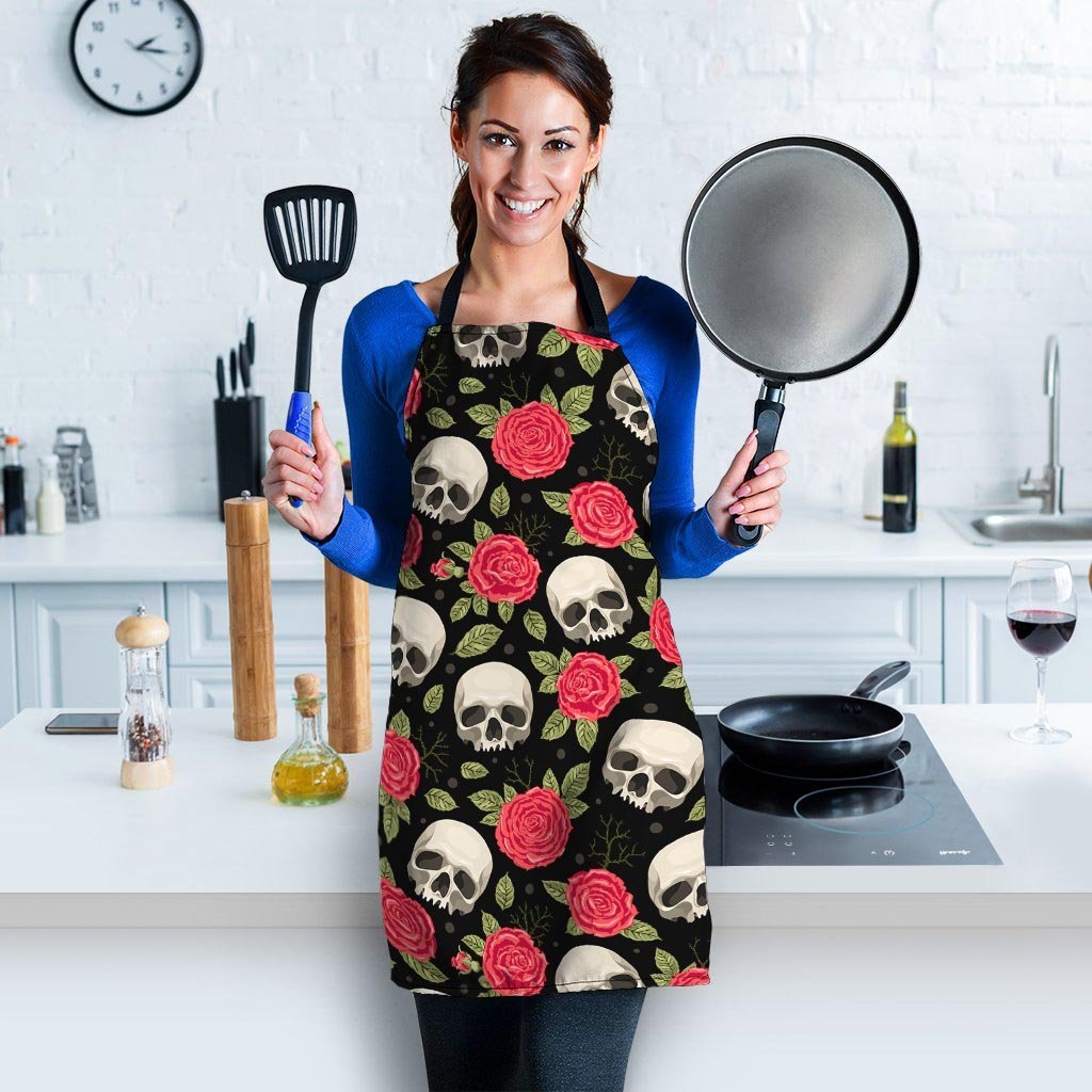 Rose Skull Women's Apron-grizzshop