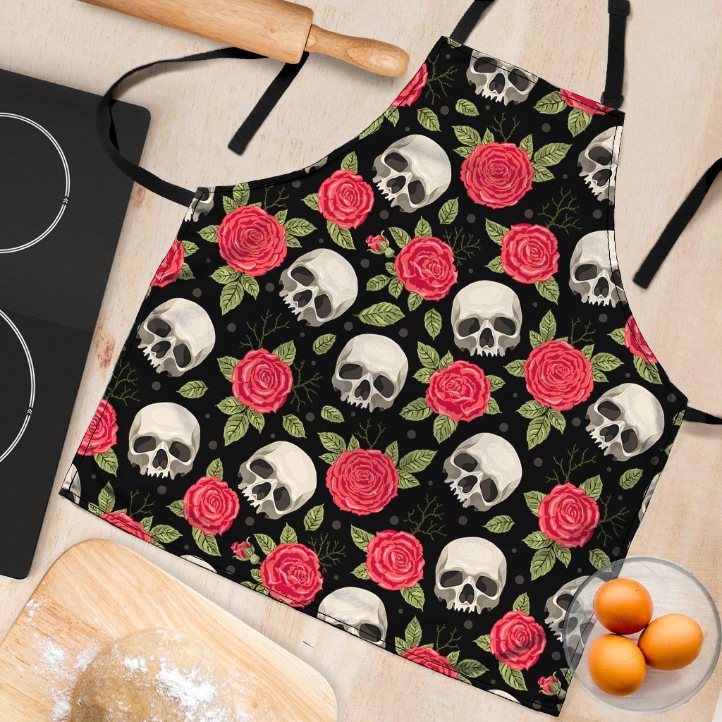 Rose Skull Women's Apron-grizzshop
