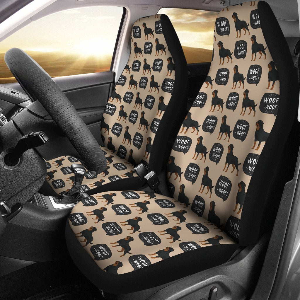 Rottweiler Dog Pattern Print Universal Fit Car Seat Cover-grizzshop