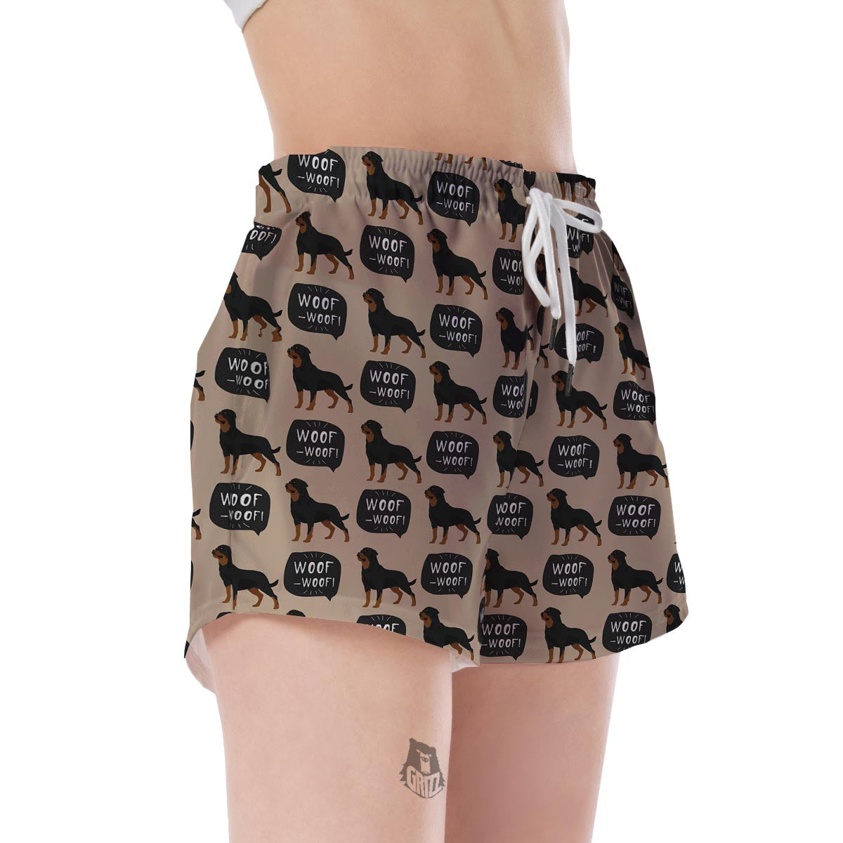 Rottweiler Dog Pattern Print Women's Shorts-grizzshop