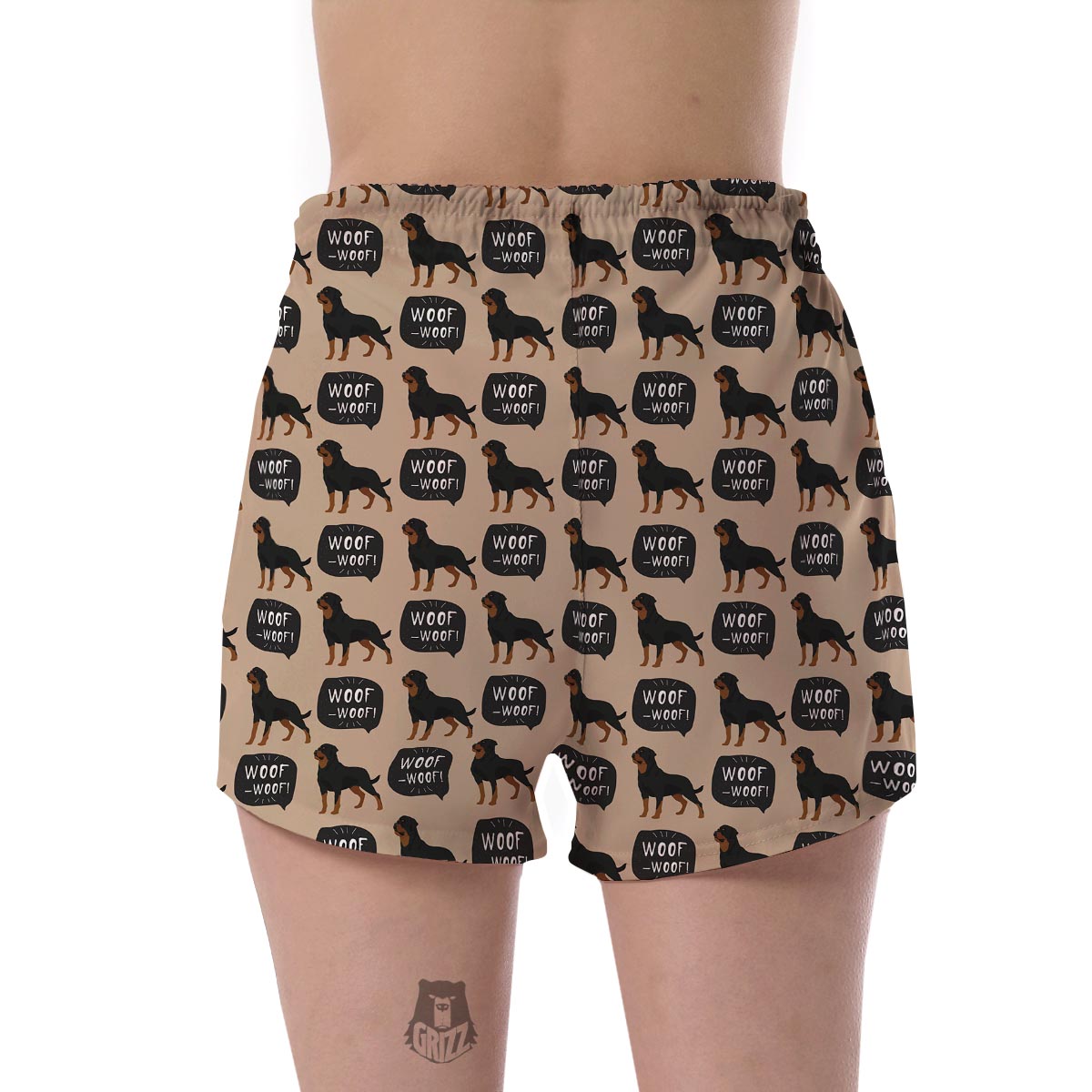 Rottweiler Dog Pattern Print Women's Shorts-grizzshop