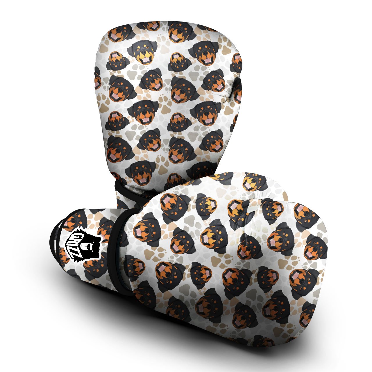 Rottweiler Print Pattern Boxing Gloves-grizzshop