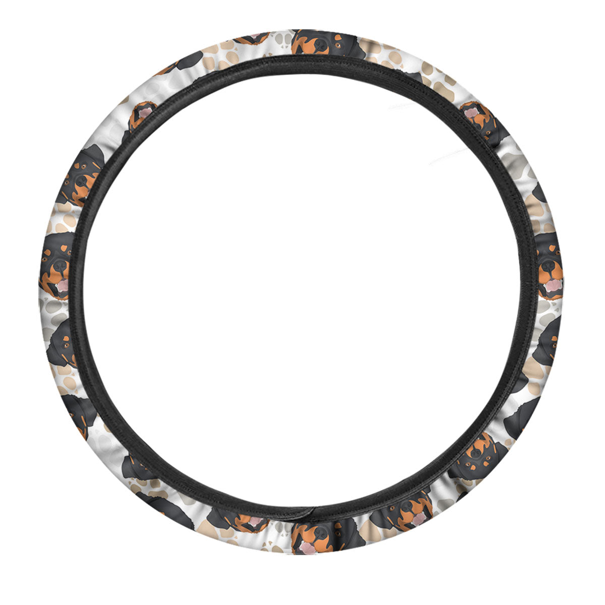 Rottweiler Print Pattern Car Steering Wheel Cover-grizzshop