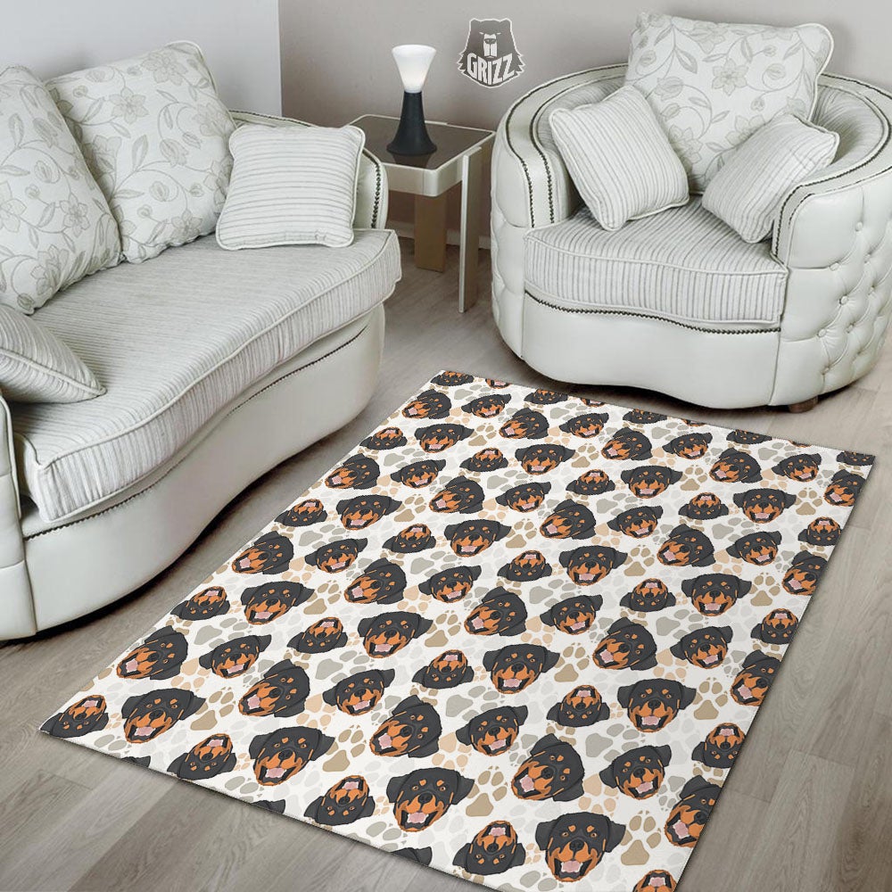 Rottweiler Print Pattern Floor Mat-grizzshop