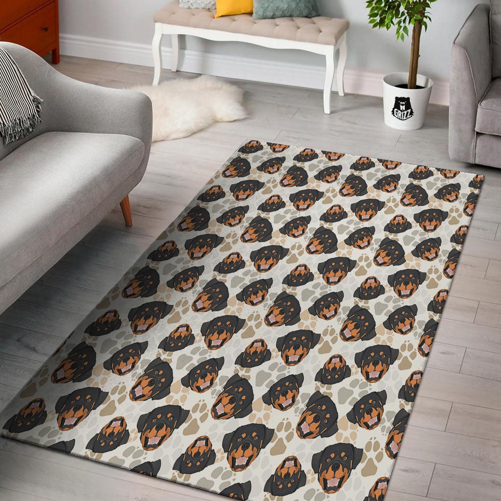Rottweiler Print Pattern Floor Mat-grizzshop