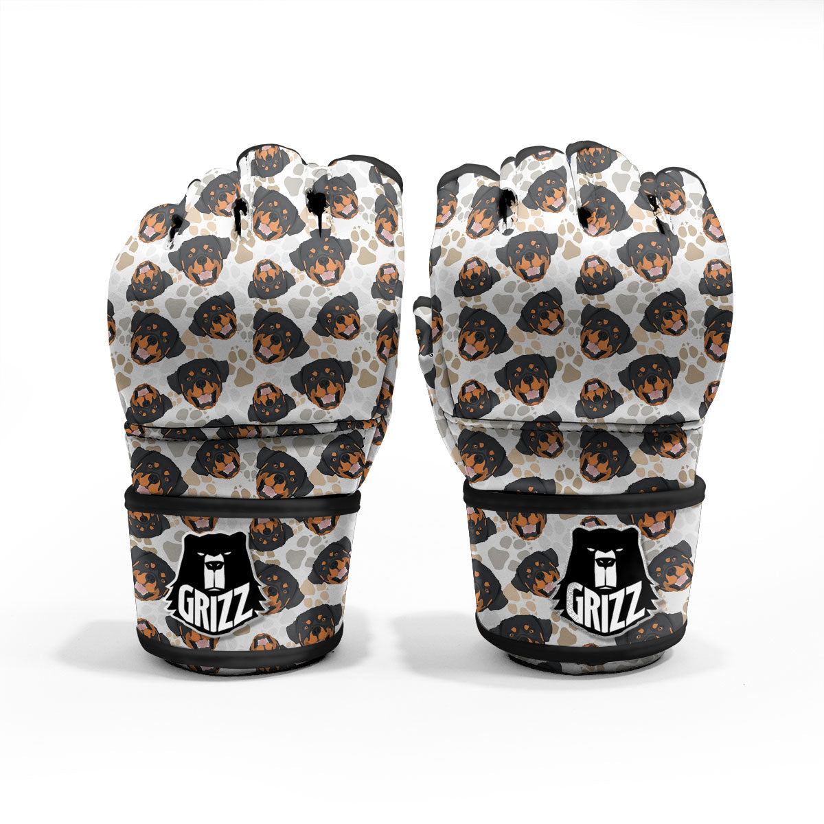 Rottweiler Print Pattern MMA Gloves-grizzshop