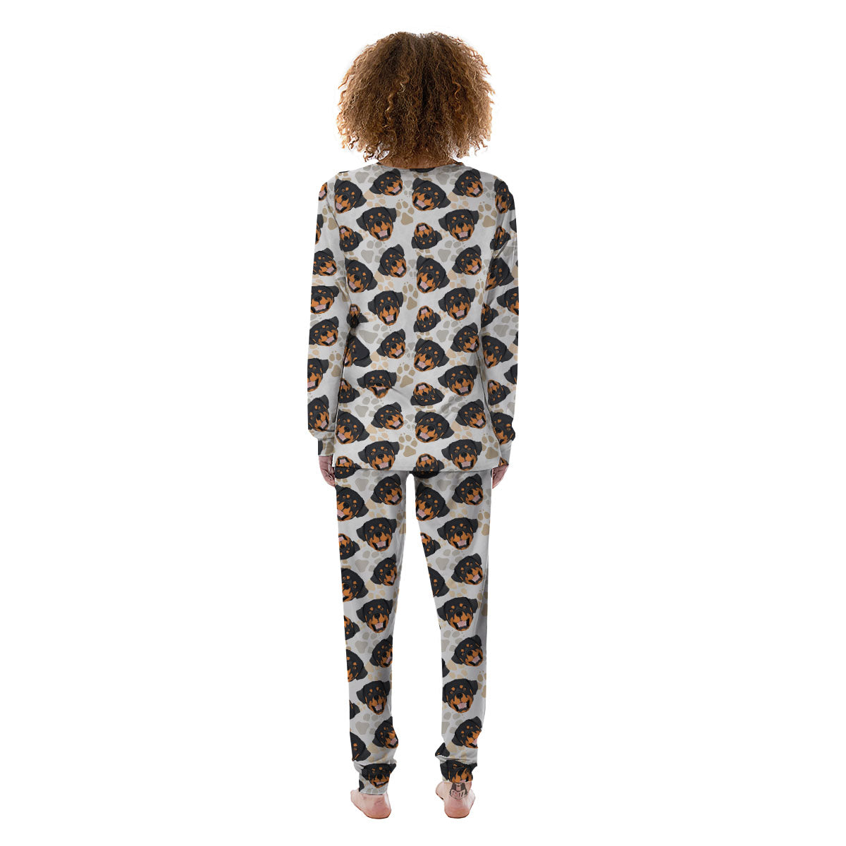 Rottweiler Print Pattern Women's Pajamas-grizzshop