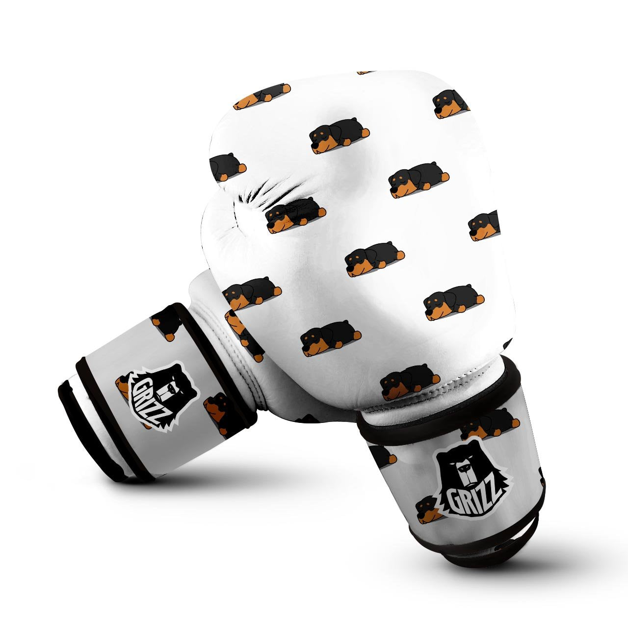 Rottweiler Sleeping Print Pattern Boxing Gloves-grizzshop