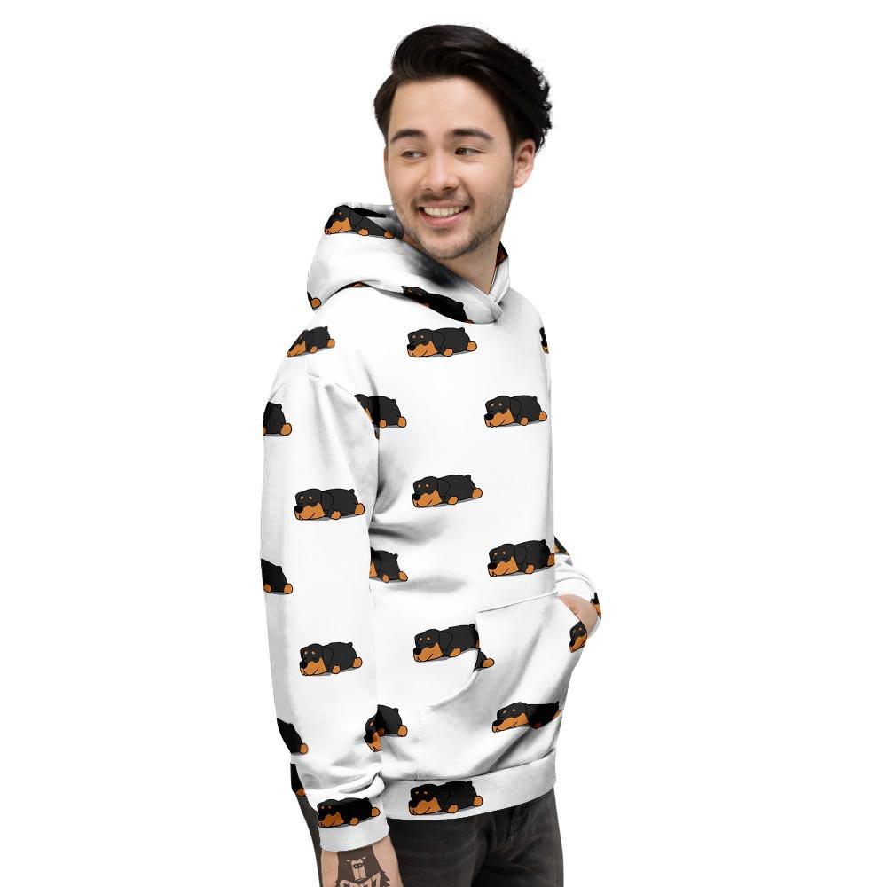 Rottweiler Sleeping Print Pattern Men's Hoodie-grizzshop