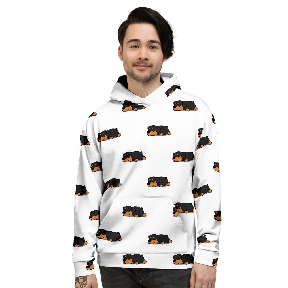 Rottweiler Sleeping Print Pattern Men's Hoodie-grizzshop
