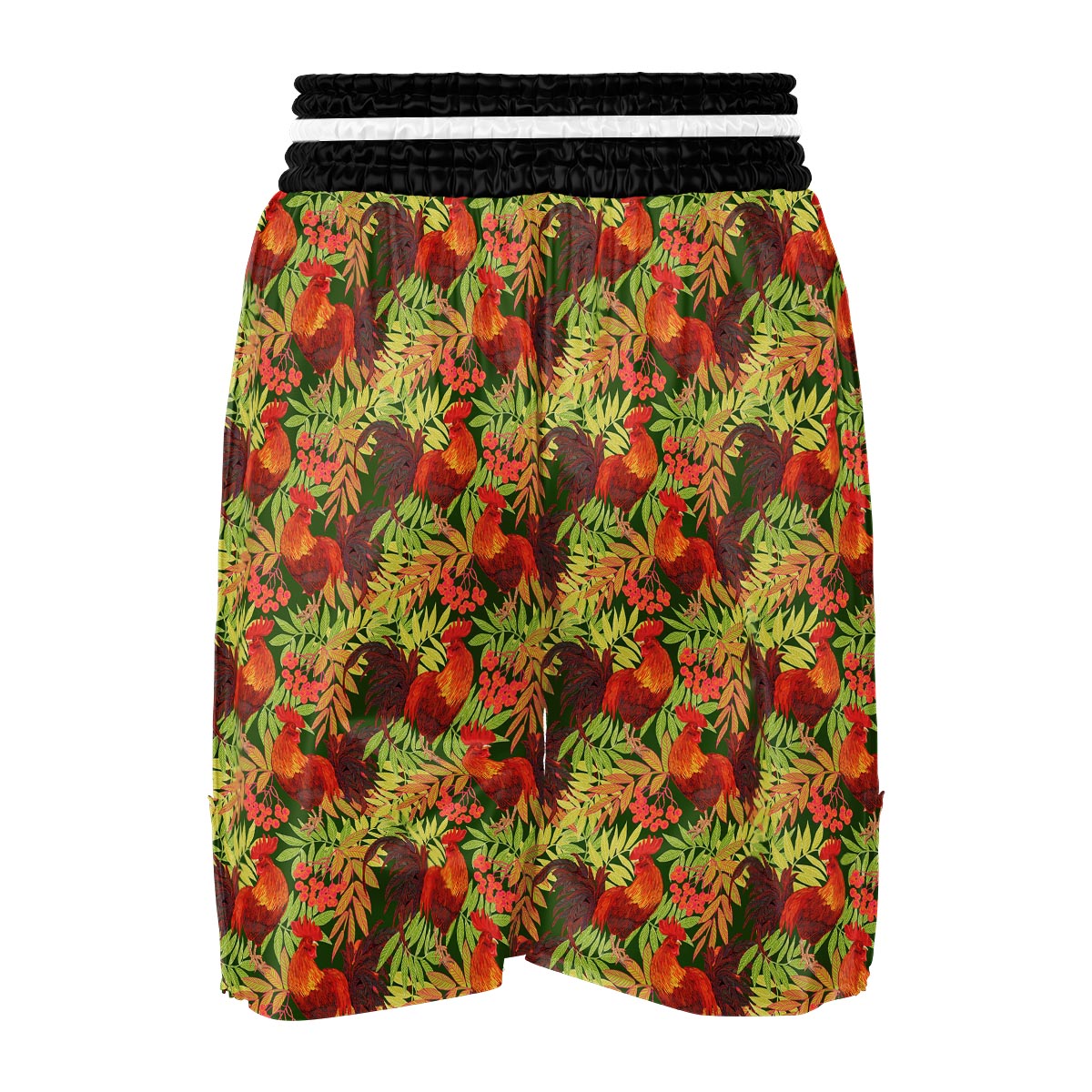 Rowan And Rooster Print Pattern Boxing Shorts-grizzshop