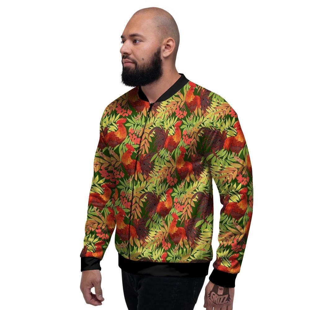 Rowan And Rooster Print Pattern Men's Bomber Jacket-grizzshop