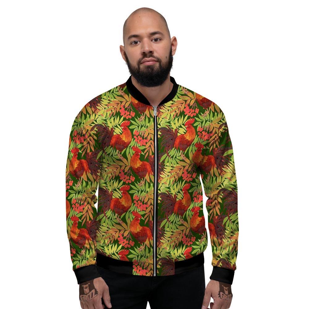 Rowan And Rooster Print Pattern Men's Bomber Jacket-grizzshop