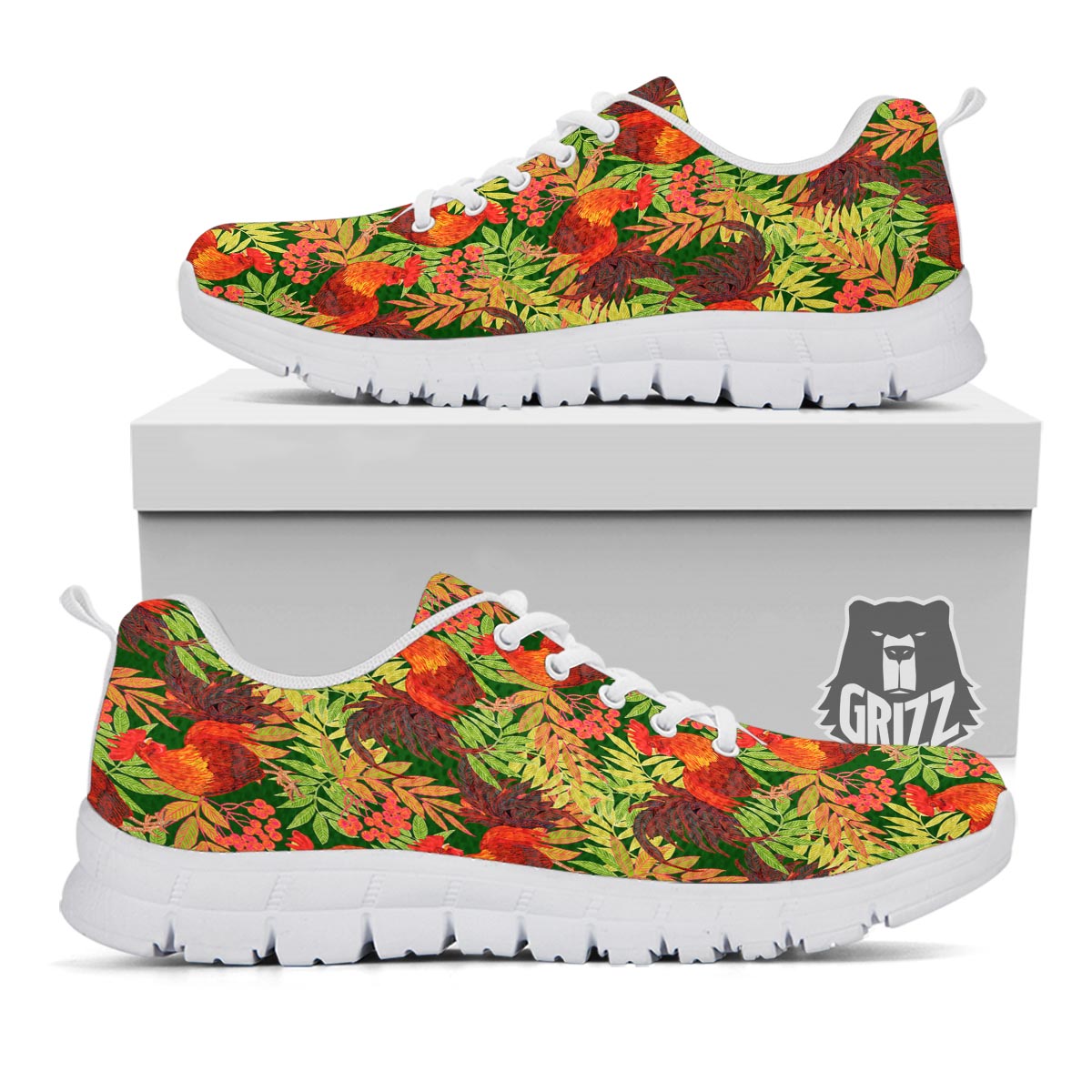 Rowan And Rooster Print Pattern White Sneaker-grizzshop
