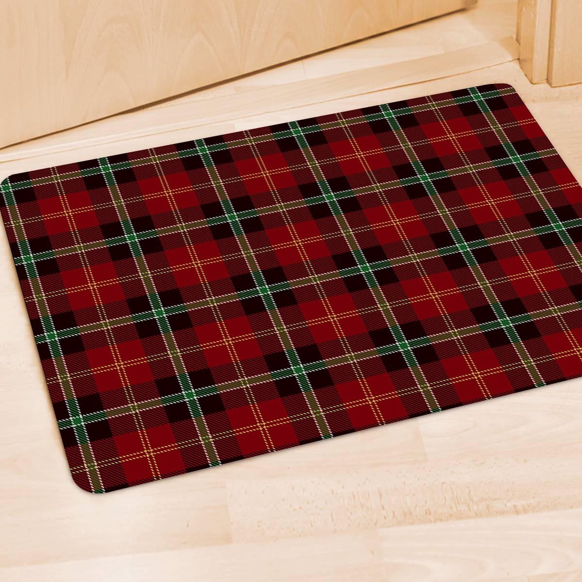 Royal Stewart Red Plaid Tartan Door Mat-grizzshop