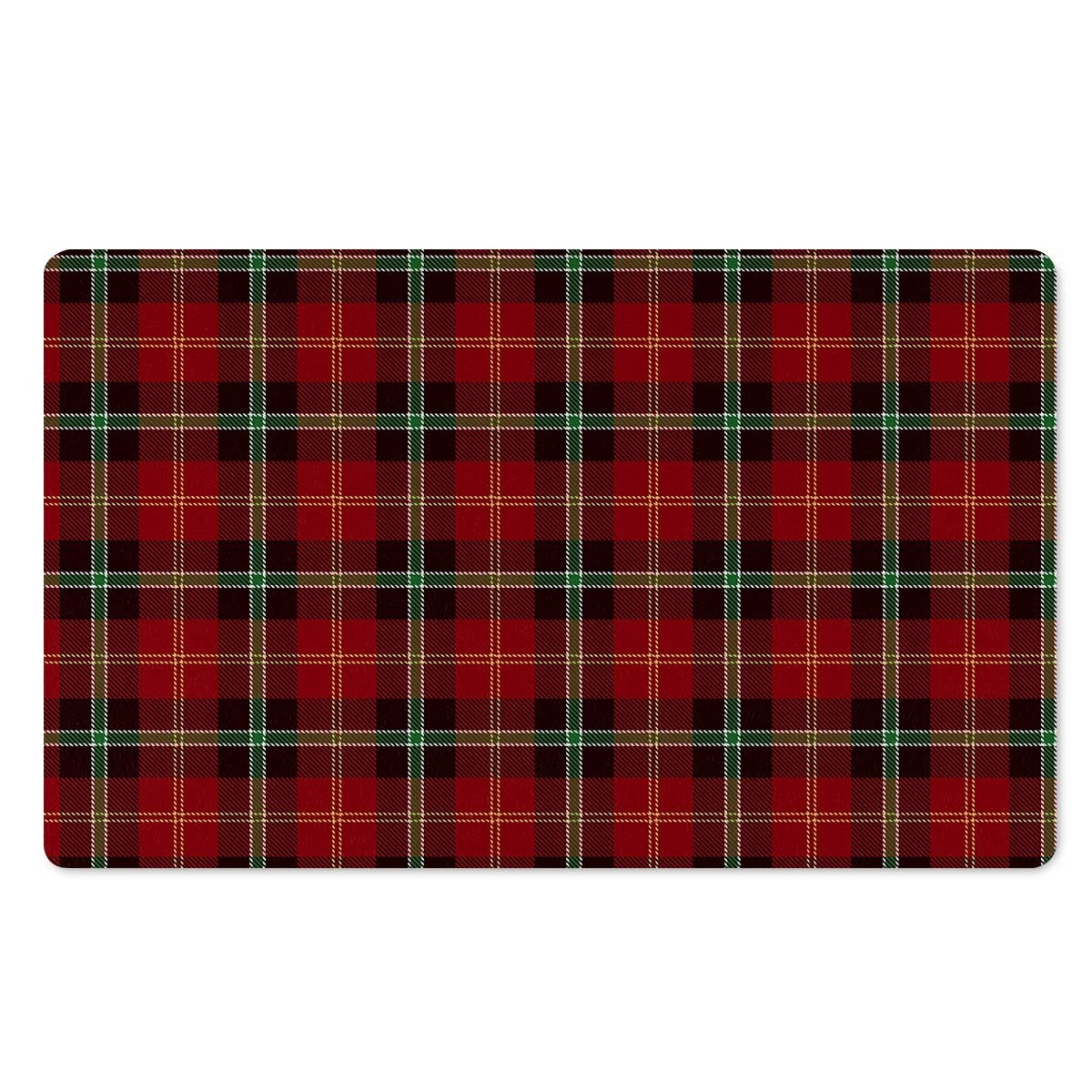 Royal Stewart Red Plaid Tartan Door Mat-grizzshop
