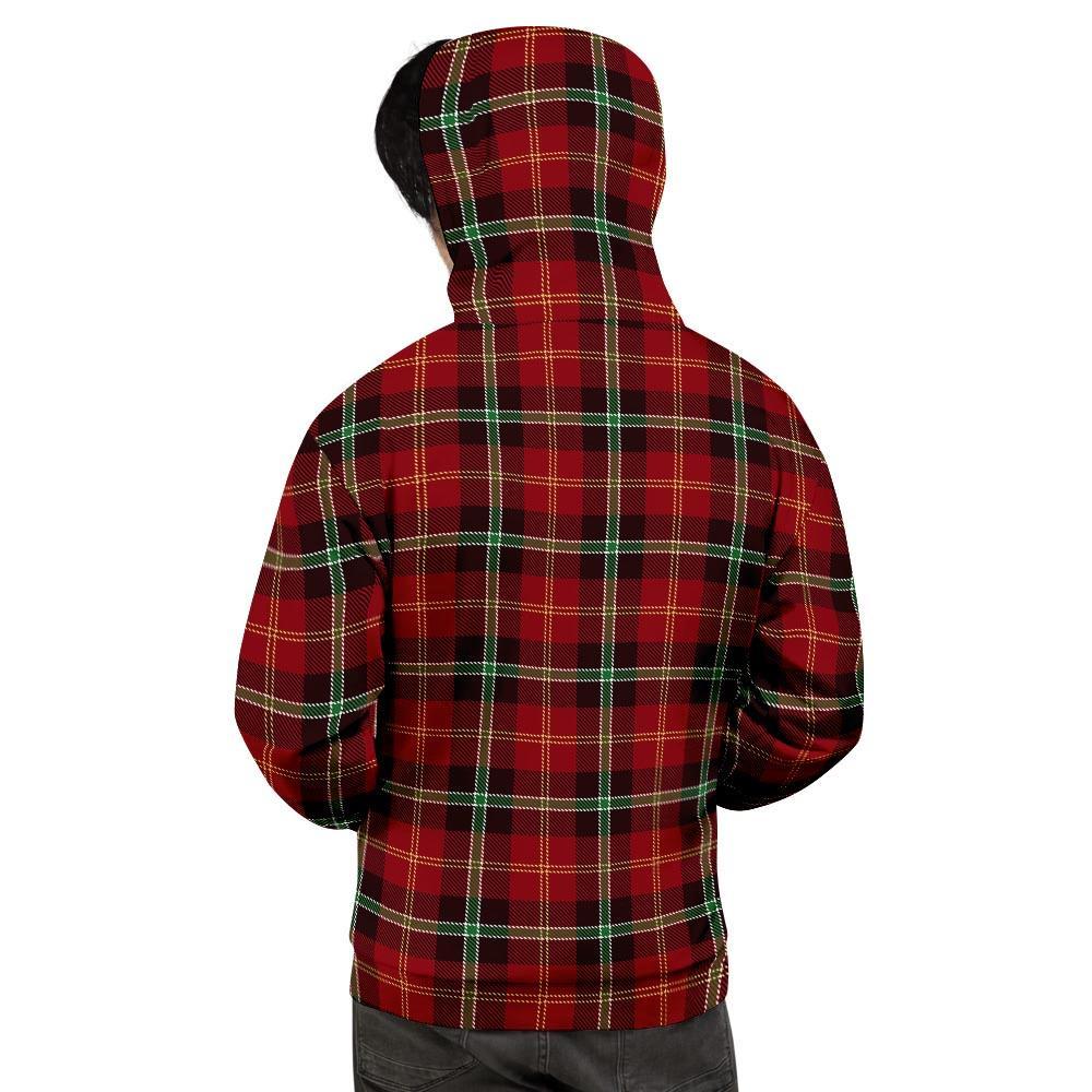 Royal Stewart Red Plaid Tartan Men's Hoodie-grizzshop