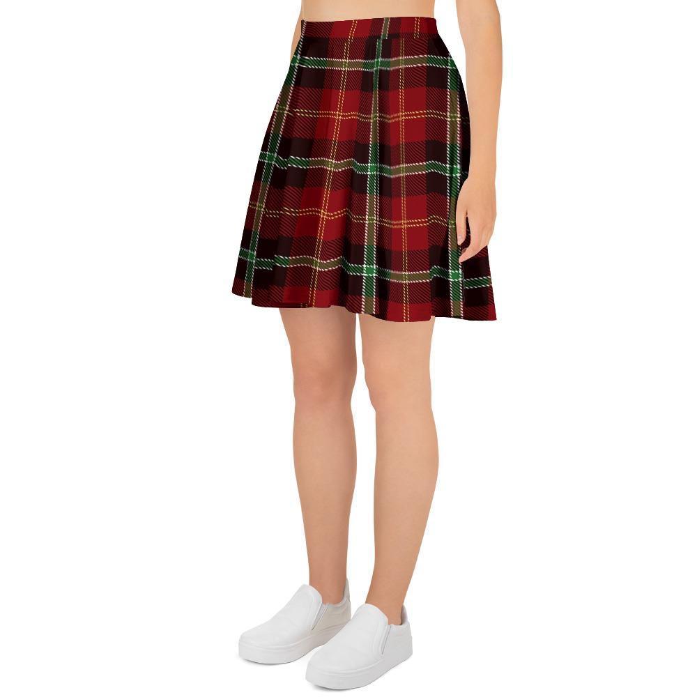 Royal Stewart Red Plaid Tartan Women's Skirt-grizzshop